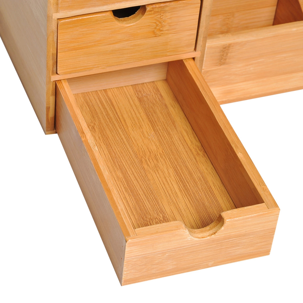 Organizer da Scrivania in Bamb¨´ ¨C Xylo ¨C 7 Compartimenti 2 Cassetti Verniciato