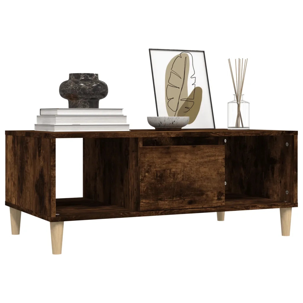 Tavolino da Salotto Rovere Fumo 90x50x36,5 cm Legno Multistrato cod mxl 26337