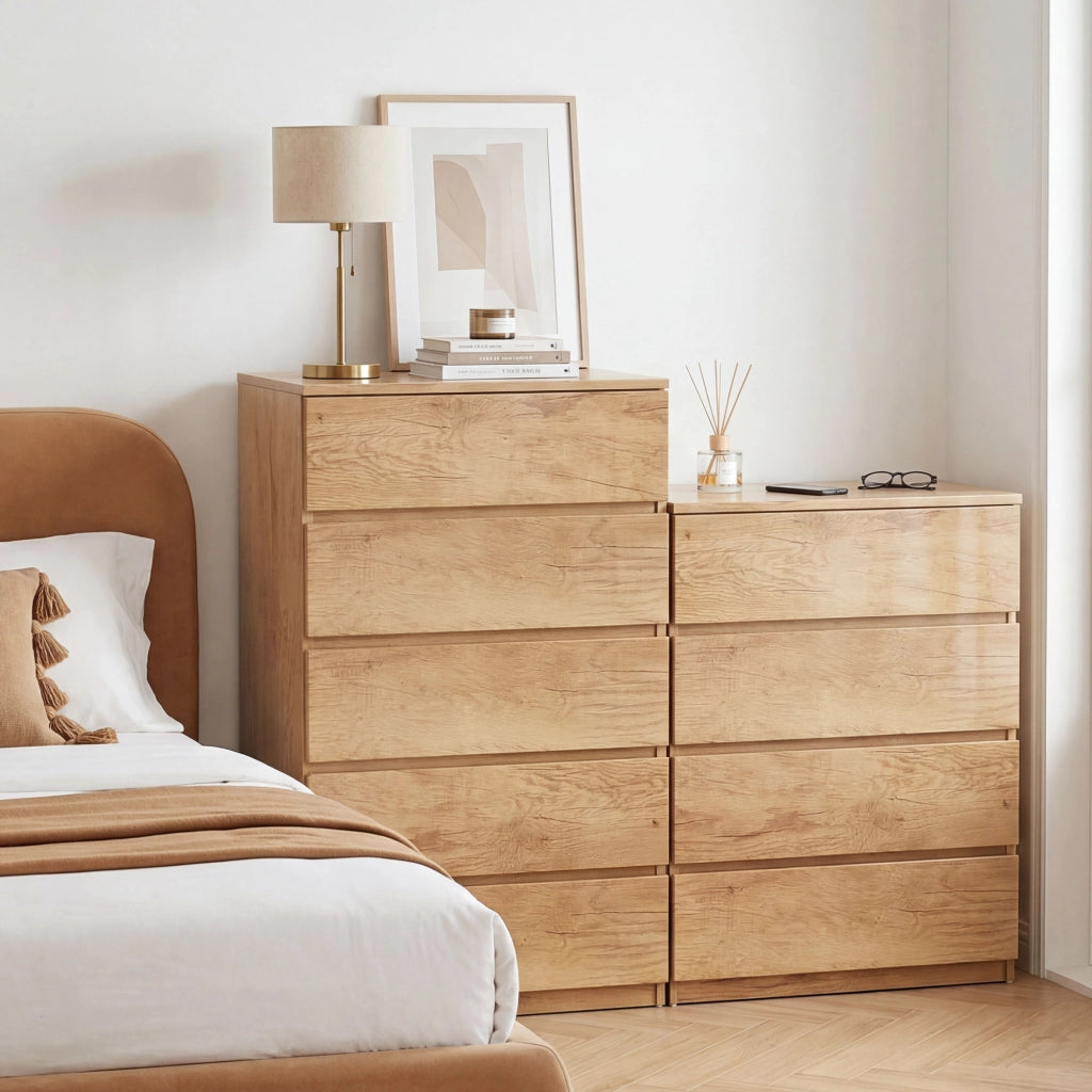 Cassettiera ¨C Zephmum ¨C Legno Naturale 60x40x80