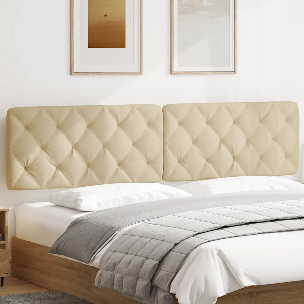 Cuscino Testiera Crema 200 cm in Tessuto 4019245