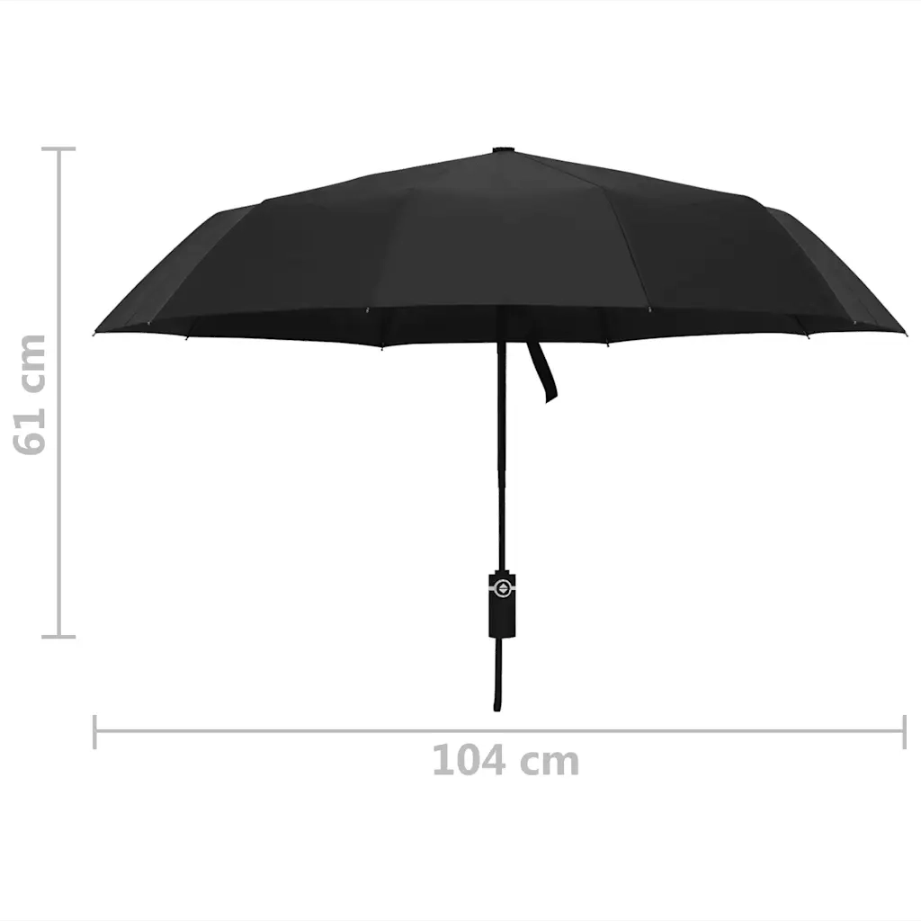 Ombrello Pieghevole Automatico Nero 104 cm CFW8836685