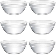Set di Dips di Vetro da 6 pezzi - Mini Piatti da 7,5 cm - Resistenti al Lavastoviglie - Multifunzionali - Per Dips/Tapas - Piatto Compacto Ripiegabile - Set di Piatti per Dips