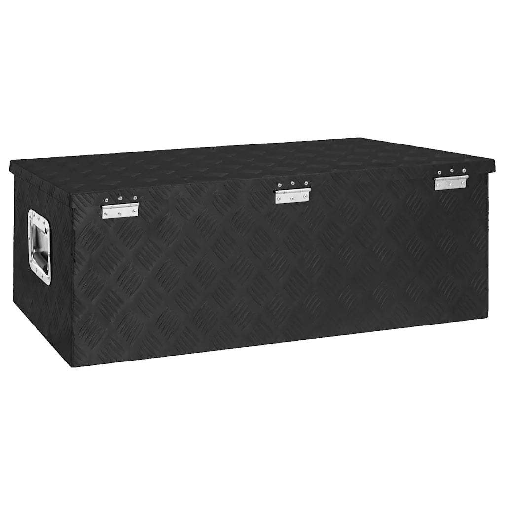 Contenitore Portaoggetti Nero 90x47x33,5 cm in Alluminio CFW5182106