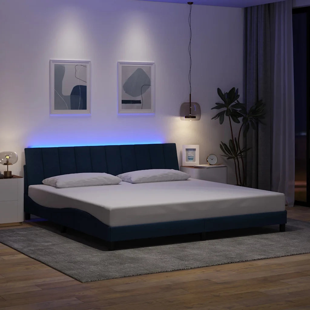 Giroletto senza Materasso Hanko Blu 200x200 cm in Tessuto 3310488