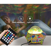 Trade Shop - Proiettore Luci Effetti Led Rgb Cielo Stellato Cassa Bluetooth 10w -