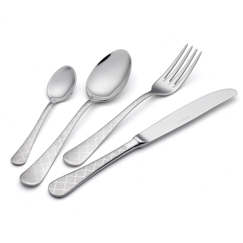 Servizio Set di Posate 24 pezzi in Acciaio Inox Eme Milano Damask