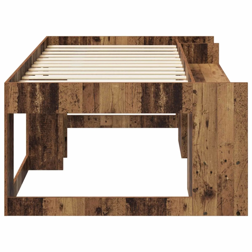 Struttura per Letto per Bambini con Ripostiglio Legno antico 3422641