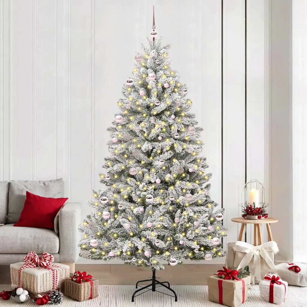 Albero di Natale | Decorazioni natalizie artificiale con 300 LED Verde e Bianco 240 cm