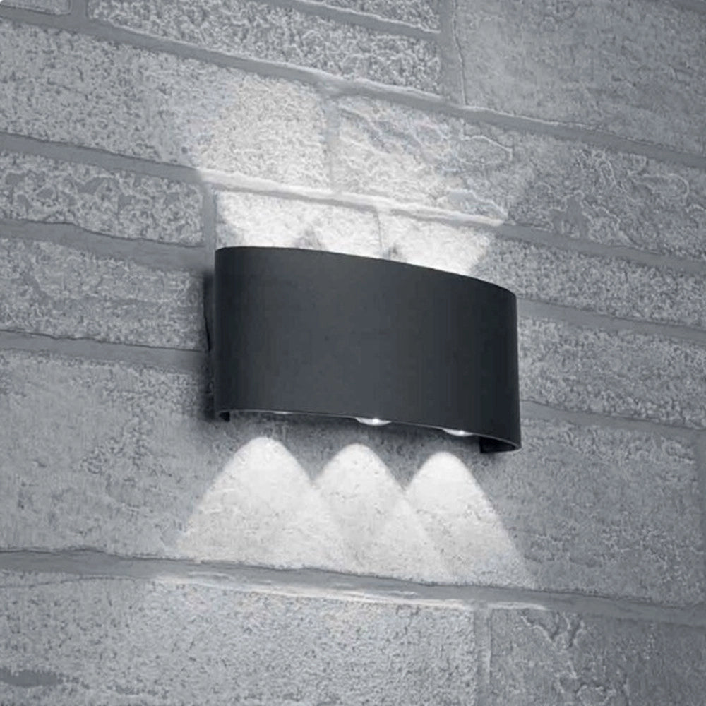 Trade Shop - Applique Lampada Led Da Muro Doppia Emissione Luminosa 16w Luce Selezionabile Cct Es68-3c - Nero