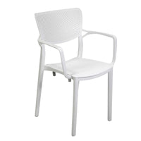 Sedia da Giardino 54,5x53xh84 cm in Polipropilene Alezio Bianco