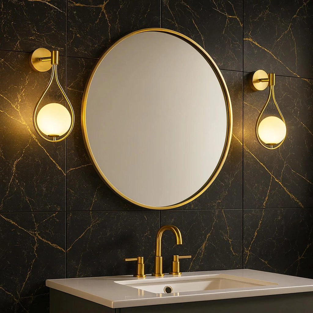 Lampada da Parete Pendente Bronzo Applique Moderno Attacco G9 Sfera Luce Camera da Letto Comodino Soggiorno Corridoio 230V