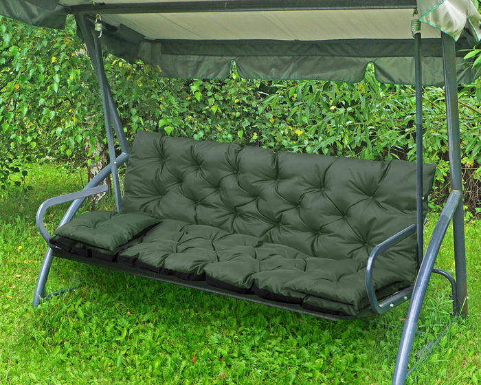 AIO FACTORY Set di cuscini da giardino 180x60x50 cm impermeabile verde