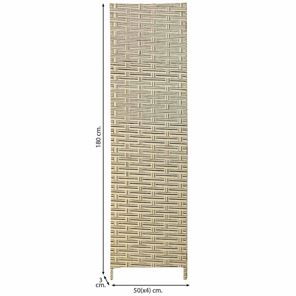 Paravento in carta intrecciata 4 pannelli 50(x4)x3x180h cm