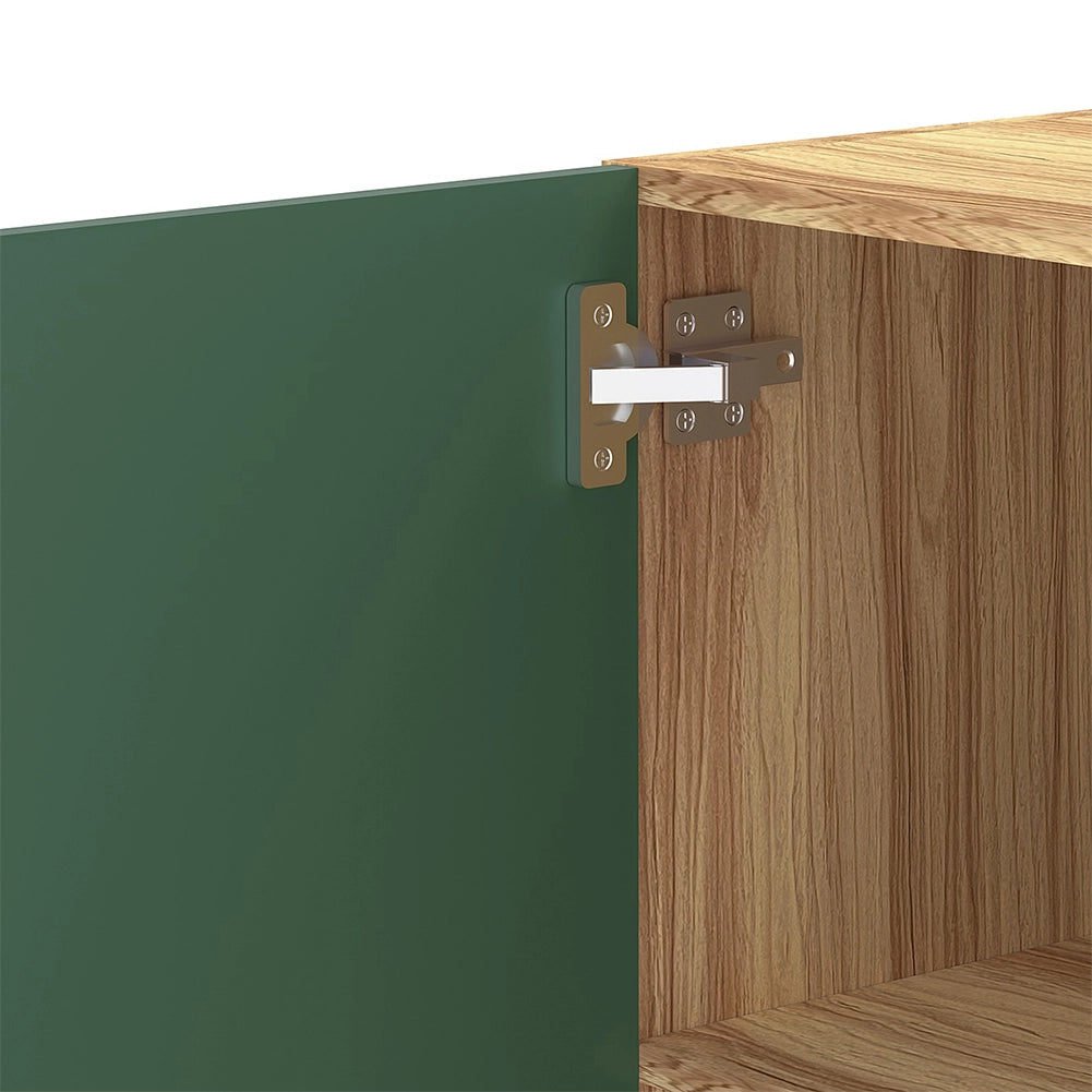 Pensile da Cucina Armadio Sospeso da Parete Anta Singola in Legno Colore Verde