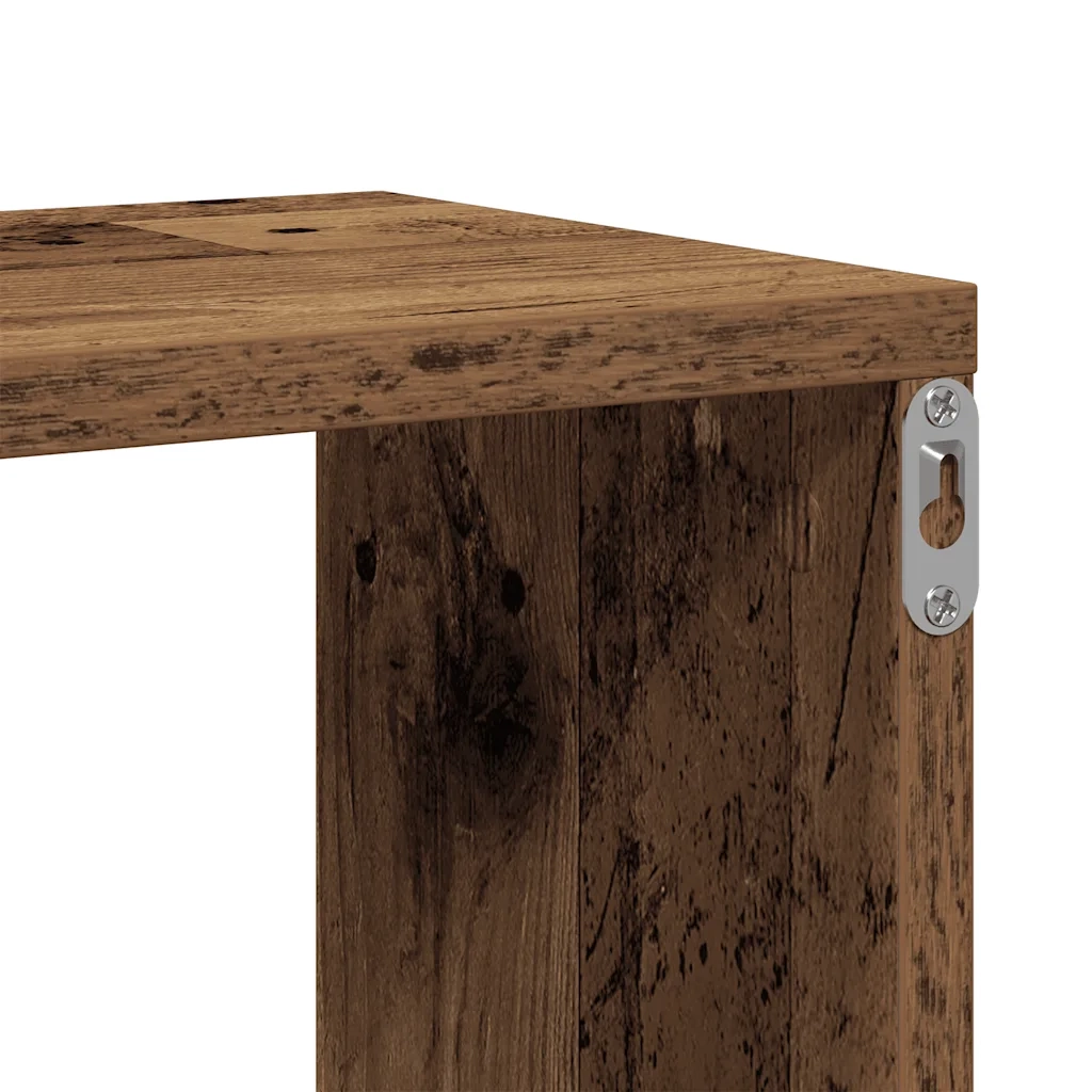 Scaffale a Parete Legno Antico 104x20x58,5 cm in Truciolato 855822