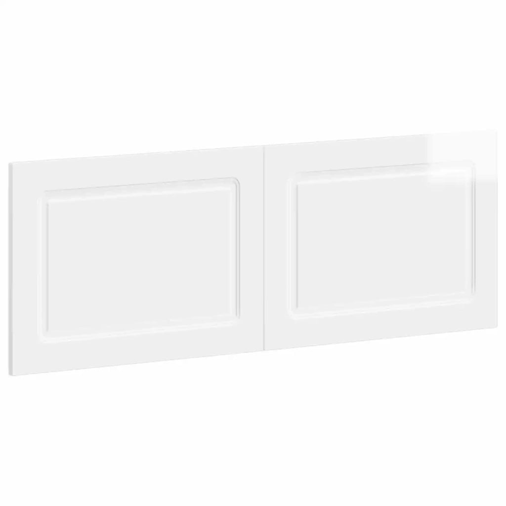Testiera da Muro UTRECHT Bianco Lucido Legno ingegnerizzato 897839