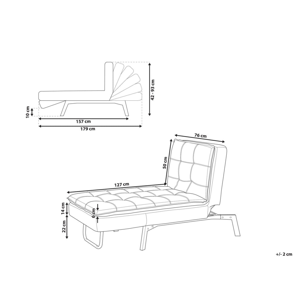 Chaise Longue Velluto nero e Poggiapiedi Regolabili Moderna Glamour