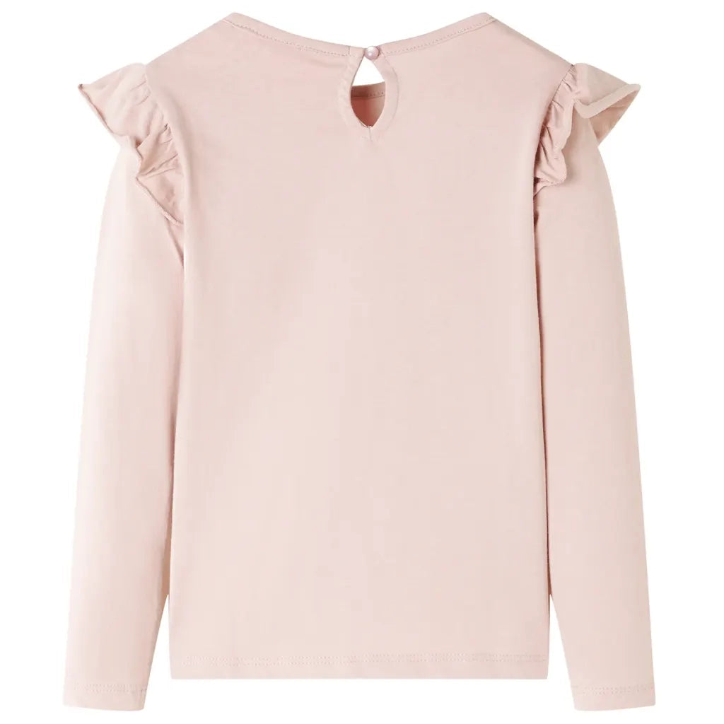 Maglietta da Bambina a Maniche Lunghe Rosa 116 14346