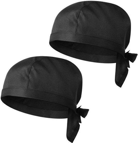 Cappello da Cucina Unisex - 2 Pezzi - Foulard Adattabile - Materiale Comodo - Adatto per Cuochi - Ideale per Ristoranti - Bandana