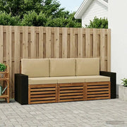 Set divani con cuscino 3 pcs Legno di Acacia Massello 3383974