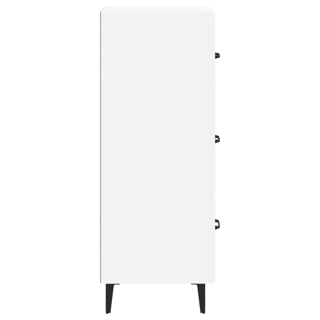 Buffet credenza cassettiera armadio mobile contenitore organizer per cucina soggiorno salotto 34,5 x 34 x 90 cm legno ingegnerizzato bianco 02_0030248