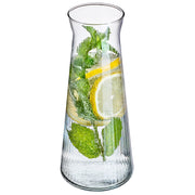 Caraffa in vetro KADAX da 1 litro (1000 ml) per acqua, limonata e altre bevande, con scanalature.