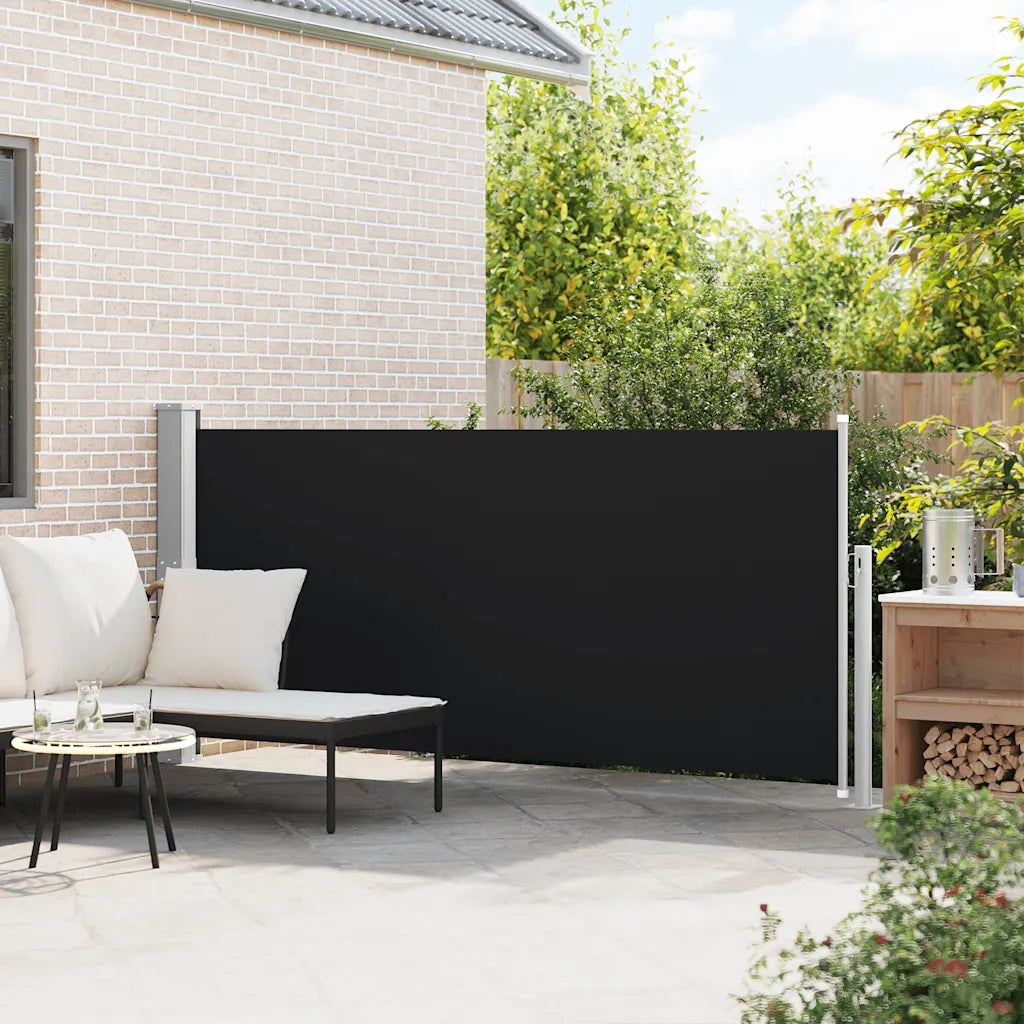 Tenda da Sole Laterale Retrattile 140 x 300 cm Nera cod mxl 17247