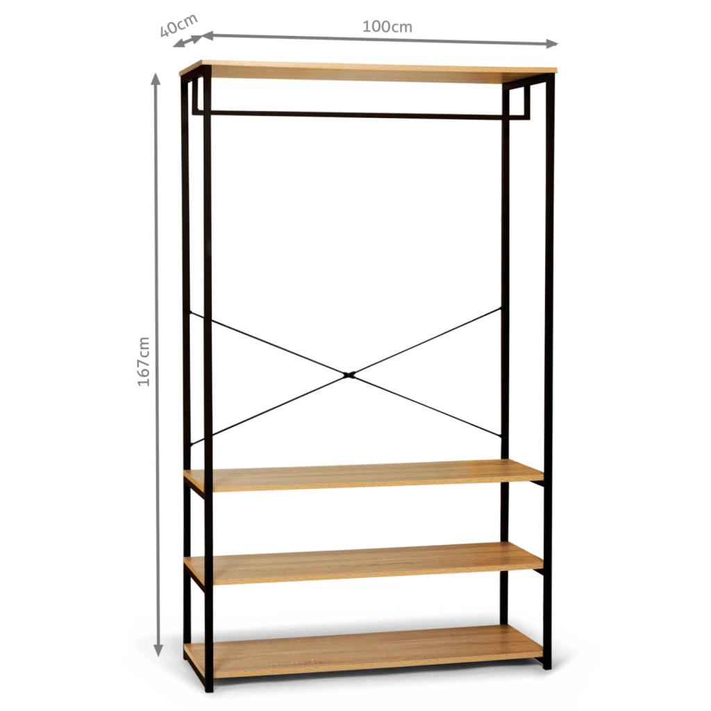 IDMarket - Armadio grande L. 100 cm DETROIT design industriale