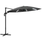 Ombrellone da giardino LED solare ¨C zephmum ¨C 300 cm regolabile in altezza grigio antracite