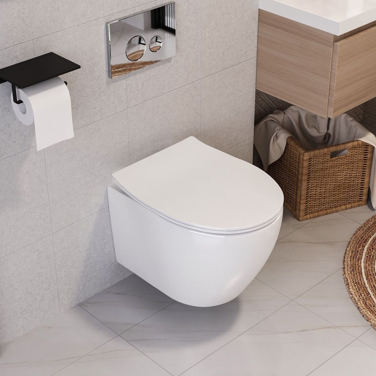 Vaso Wc Carlo Flat Mini Rimless + Carlo Mini