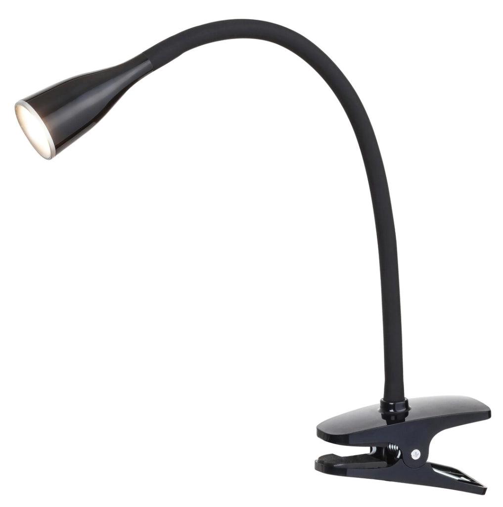 Lampada con clip Rabalux Jeff LED 4,5W nera 3000K