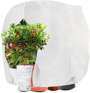Protezione invernale per piante, calotta di protezione contro il gelo, contenitore di protezione per piante in inverno con cavo di trascinamento, protezione invernale per piante riutilizzabile, permeabile, resistente alle scalfitture, 160x180 cm (bianco)