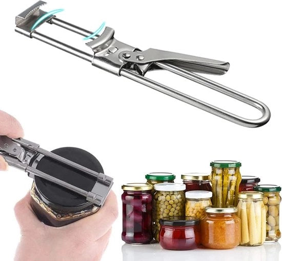 Opener per bottiglia adattabile - Antisfregio Flesopener - Apri-bottiglia facile e senza sforzo - Strumento per rimuovere tappi resistenti - Apri-pot per anziani