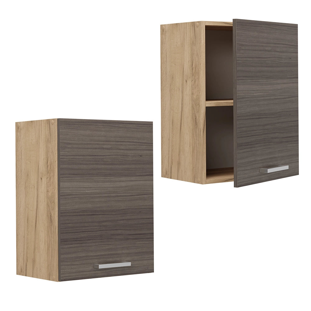 Pensile da cucina R-Line Grigio nobile/Rovere dorato 45 cm Vicco