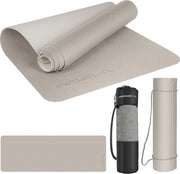 Mat di Yoga - Fitnessmat - Mat per Fitness e Pilates - Con Superficie Antiscivolo - 183 cm x 61 cm x 0,6 cm