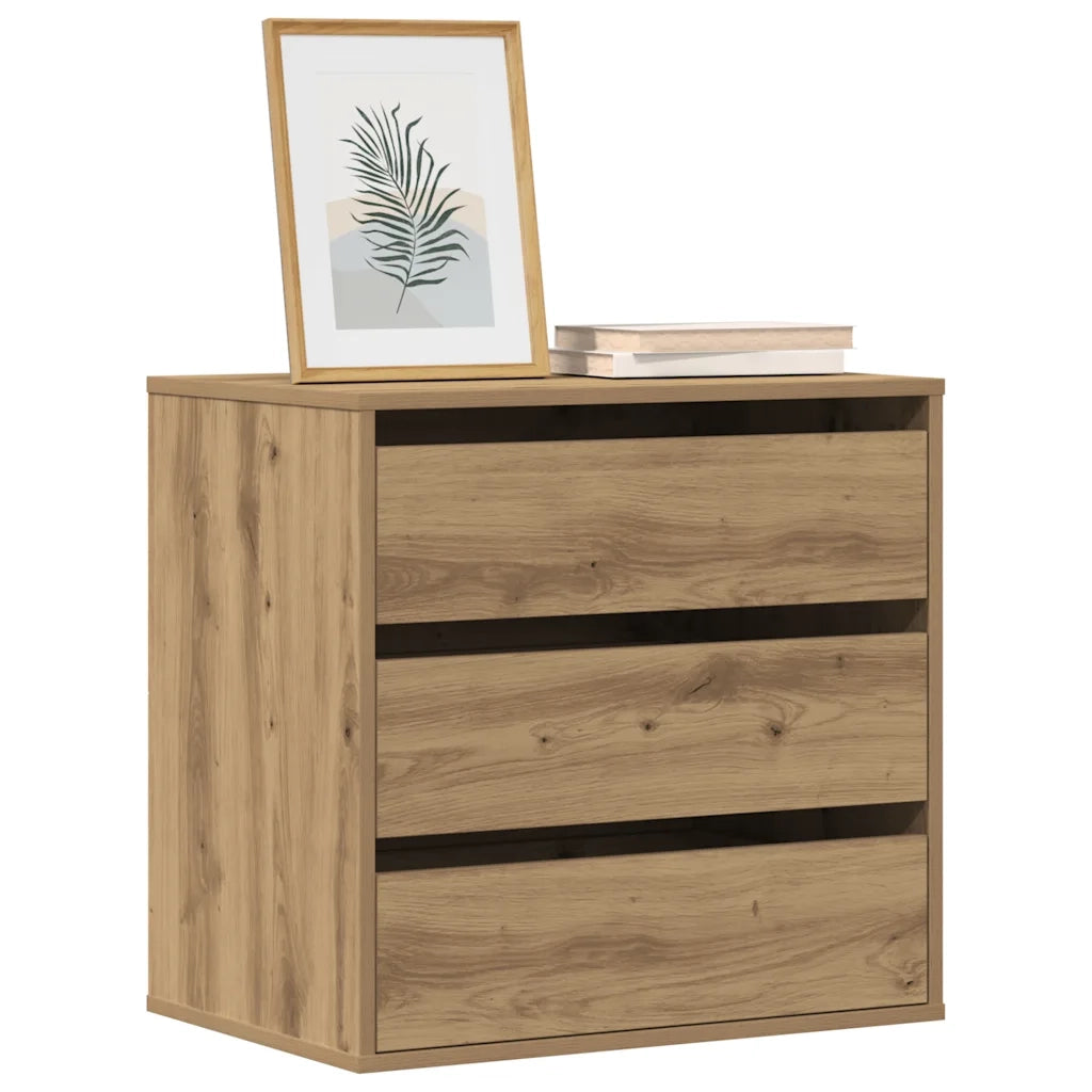 vidaXL Cassettiera Angolare Rovere Artigianale 60x41x58cm Multistrato