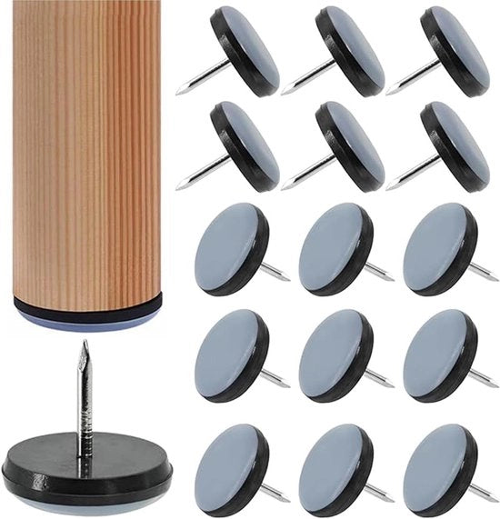Gomme per mobili rotondi Ø 22 mm - Protezione per piastrelle e pavimenti in legno - Gomme per sedie, tavoli e letti - Set da 30 pezzi
