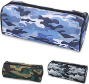 Etui per bambini - scuola media - colore nero grigio blu verde mimetico - contenitore per oggetti - grande tasca di stoccaggio - Etui per ragazzi