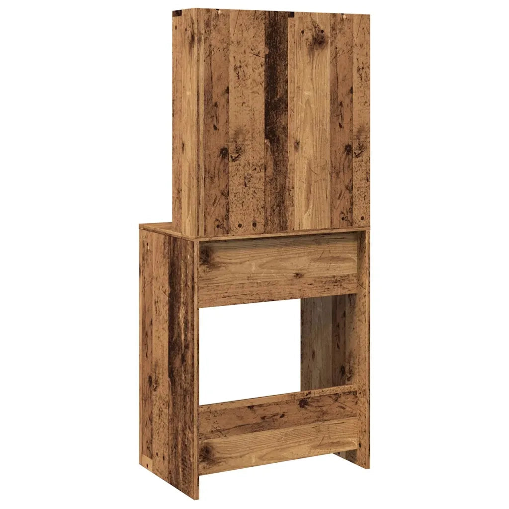 vidaXL Toeletta con LED Legno Antico 60x40x140 cm
