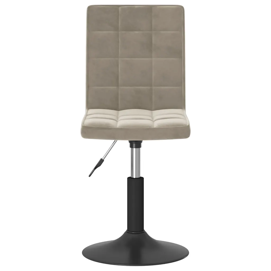 Sedie da Pranzo Girevoli 2 pz Grigio Chiaro in Velluto 335741