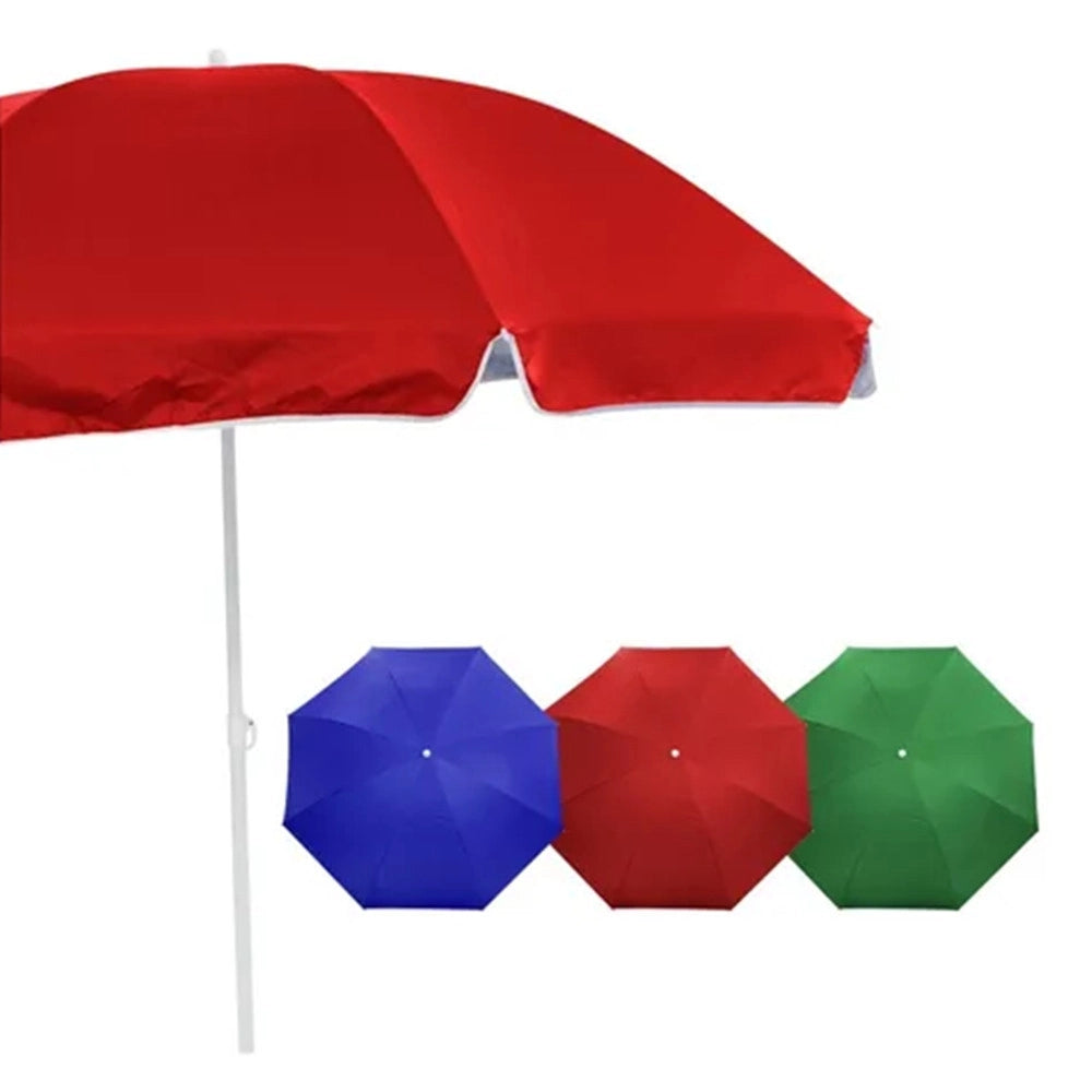 Trade Shop - Ombrellone Spiaggia Mare Da 180 Cm Tinta Unita Regolabile Con Sacca Trasporto 618405 -