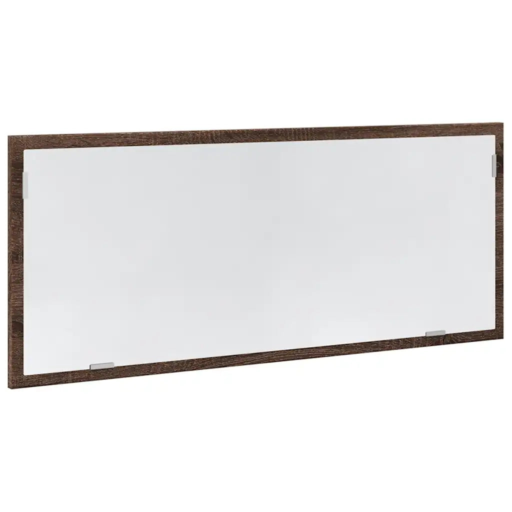 vidaXL Specchio da Bagno LED Rovere Marrone 100x8,5x37cm in Truciolato