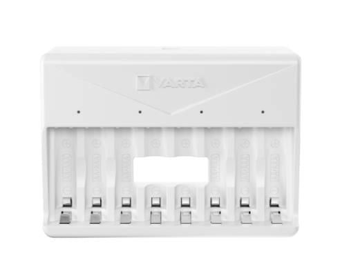 Varta 57659101401 Multi Charger Caricabatterie NiMH AA AAA fino a 8 batterie USB Type-C colore Bianco