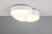 RISE PLAFONIERA A LED 21W 2400lm, 2700 - 6500K FORMA ORGANICA BIANCA CON TELECOMANDO MULTIFUNZIONE L. 44CM DIMMERABILE