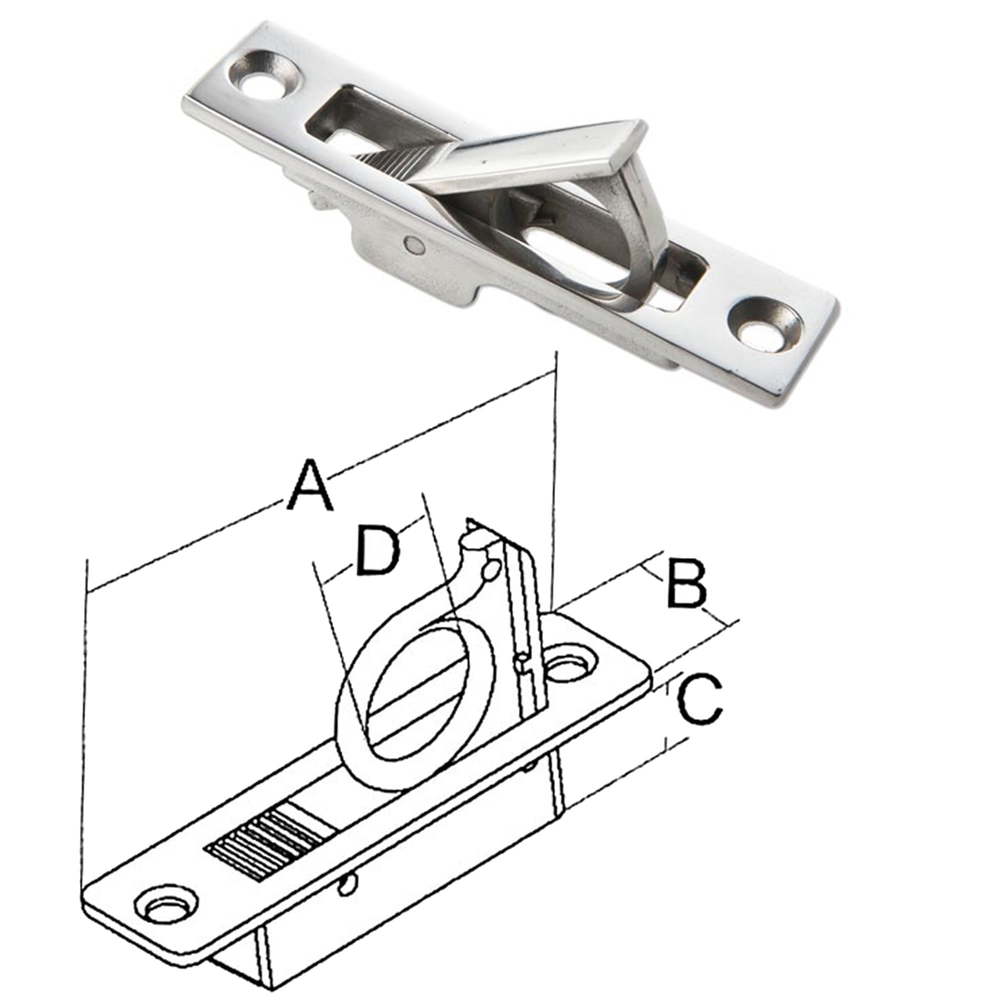 Alzapagliolo acciaio inox aisi 316