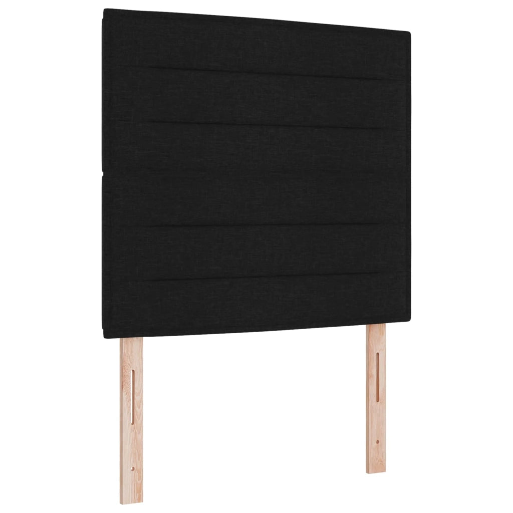 Letto box spring con materasso Nero 90 x 190 cm Tessuto 3453292