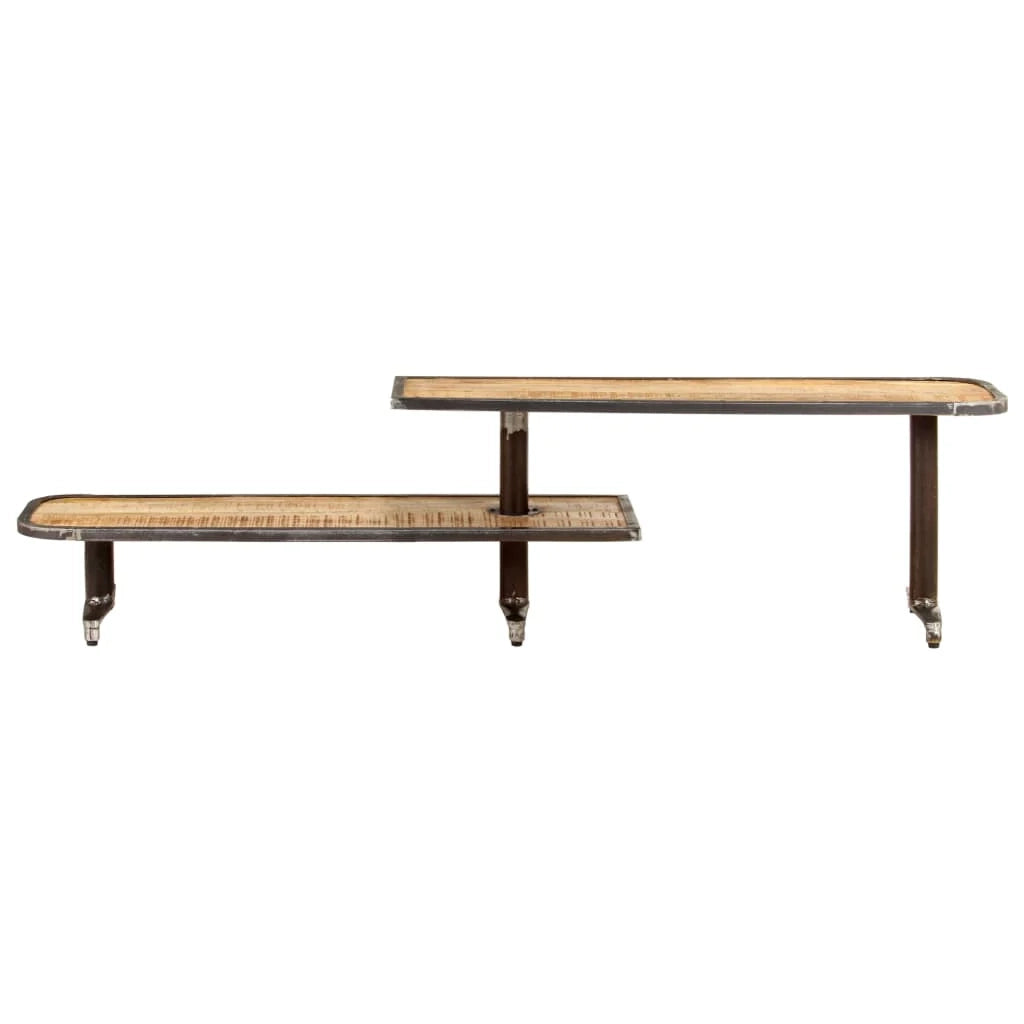 Mobile TV multimediale scaffale TV credenza mobile TV sala da pranzo soggiorno camera da letto 160 x 30 x 40 cm legno massello di mango marrone 02_0026052