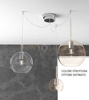 SOSP. OTTONE SAT. SPOSTABILE 3 LUCI VETRI (GRANDE AM + MEDIO TR + PICCOLO AM) 1155OS-S3 S MIX-TA