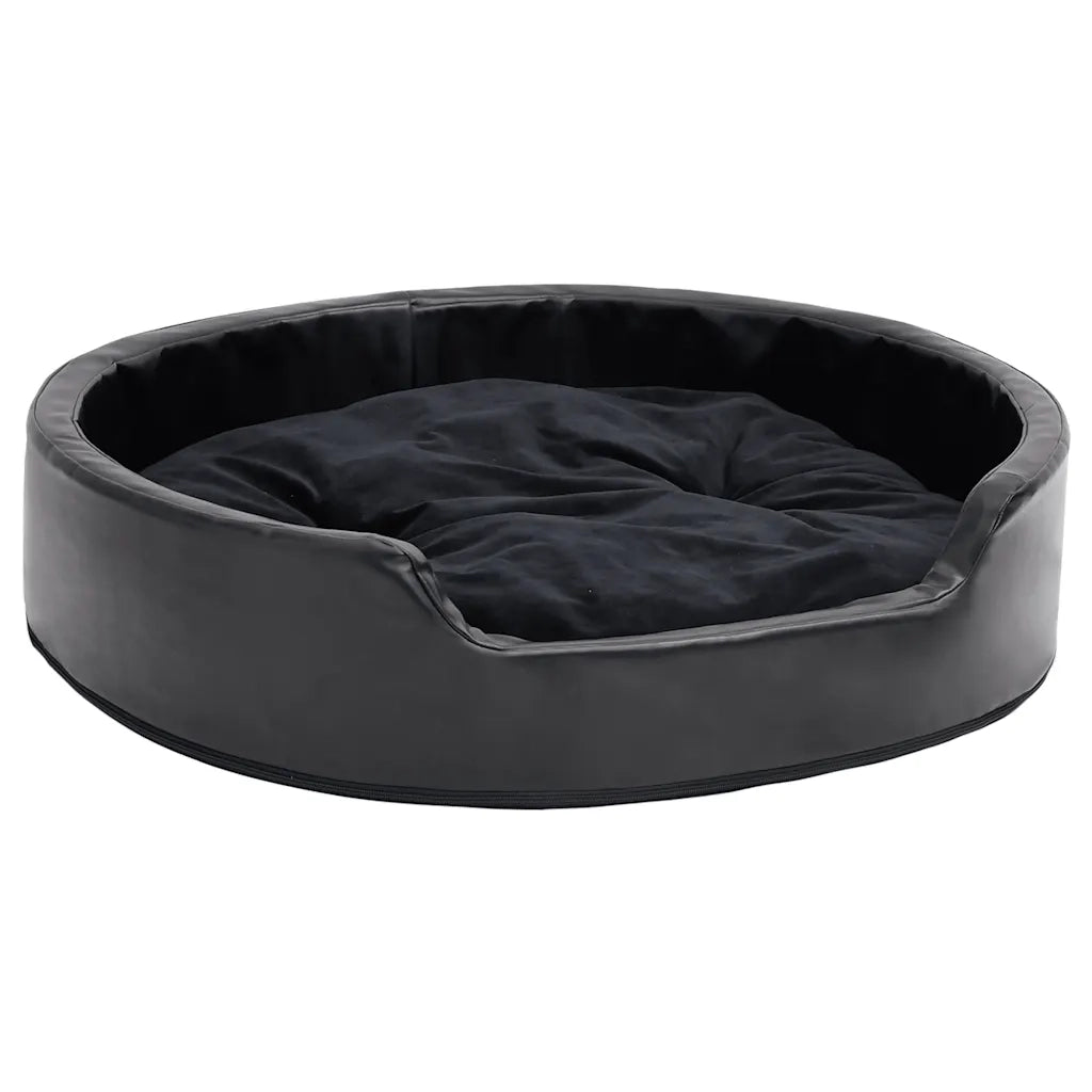 Lettino per Cani Nero 79x70x19 cm in Peluche e Similpelle CFW6097516
