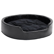 Lettino per Cani Nero 79x70x19 cm in Peluche e Similpelle CFW6097516